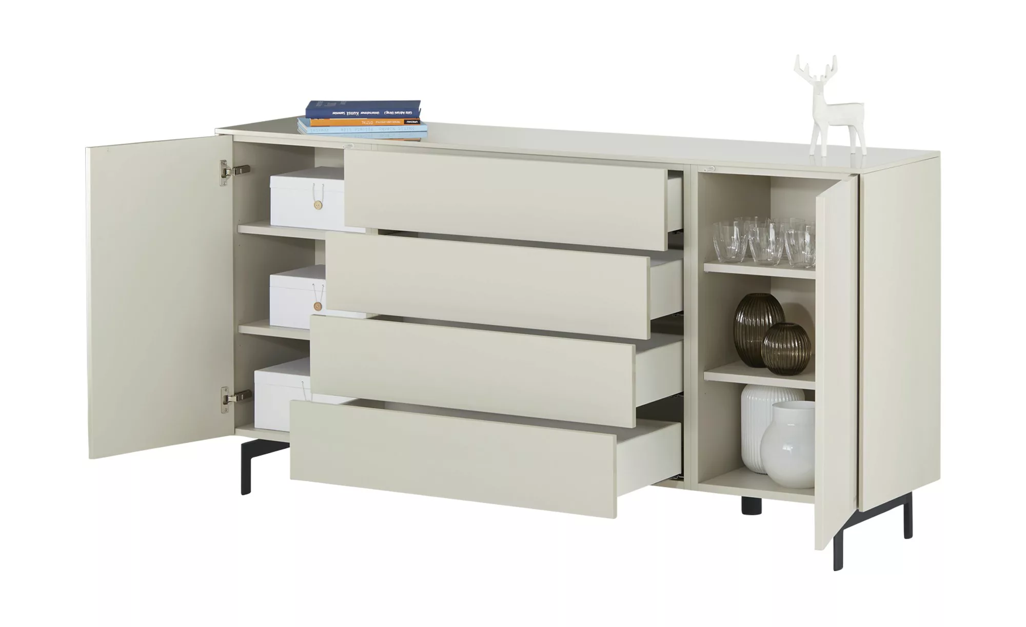 JOOP! Sideboard  Gloss 24/7 ¦ creme ¦ Maße (cm): B: 182,5 H: 93,1 T: 42,4 K günstig online kaufen