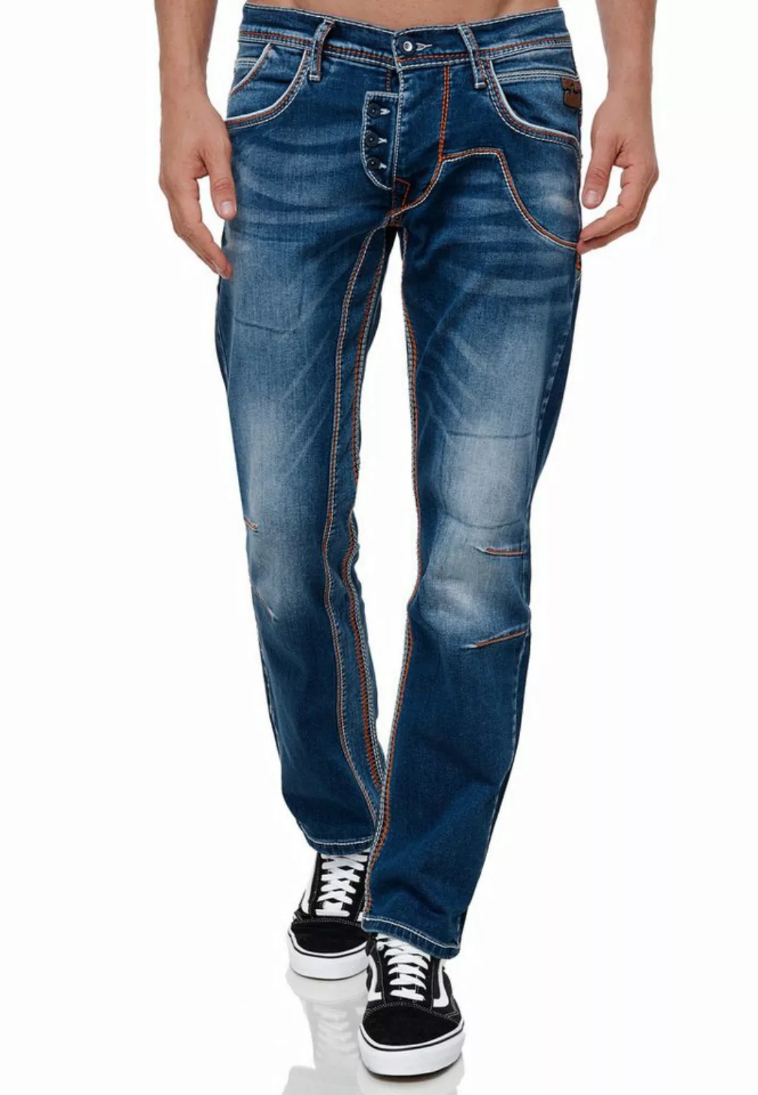 Rusty Neal Straight-Jeans "RUBEN 43", mit auffälligen Ziernähten günstig online kaufen