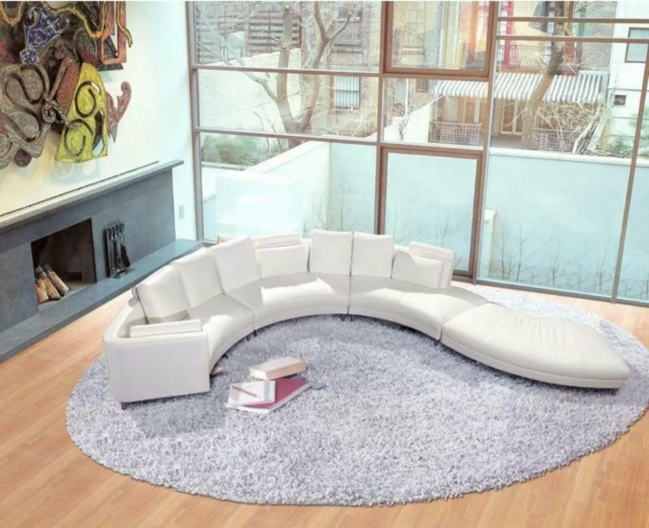 JVmoebel Sofa Modern Rund Couch Wohnlandschaft Sofa Polster Eck Garnitur SO günstig online kaufen