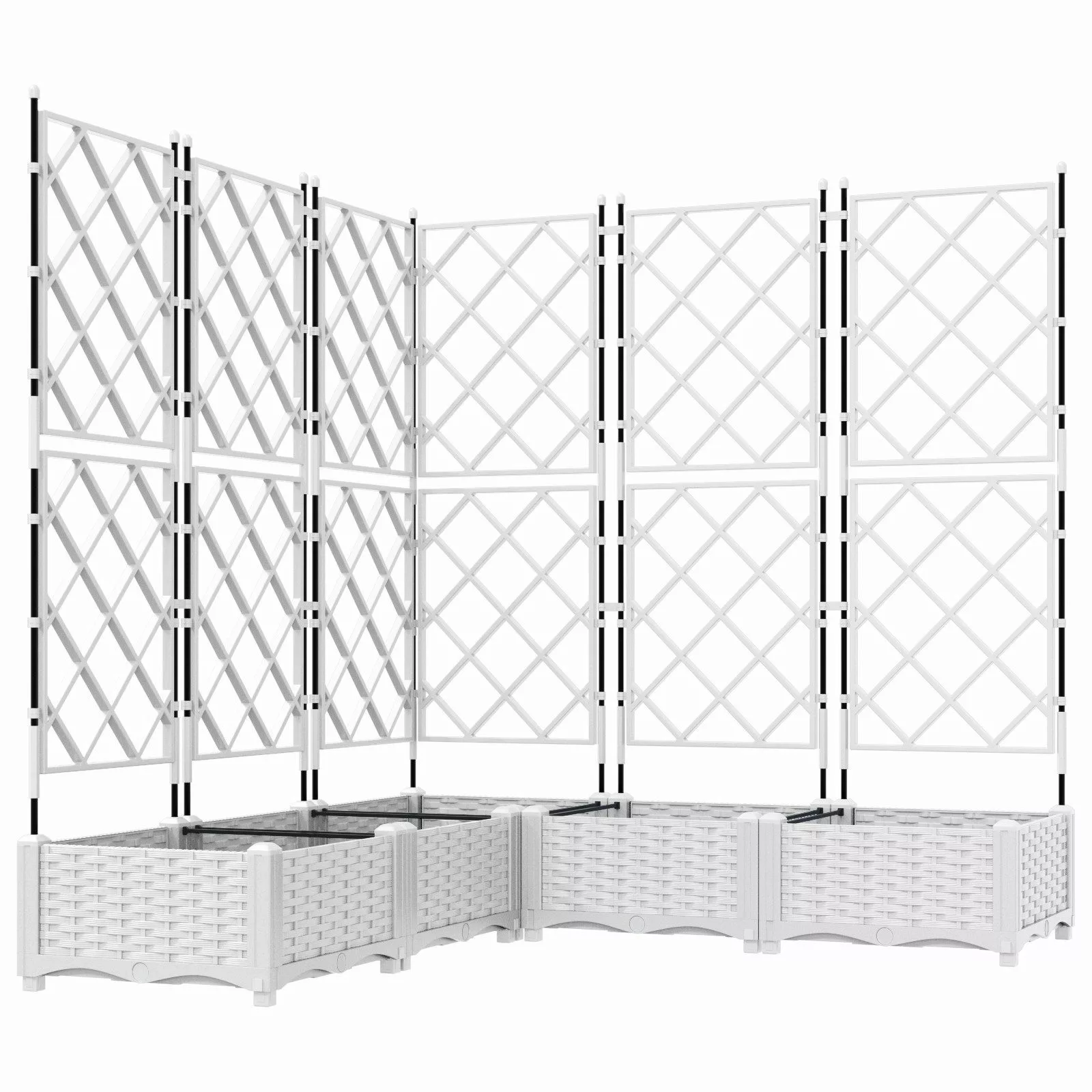 vidaXL Blumentopf Pflanzkasten mit Rankgitter 5 günstig online kaufen