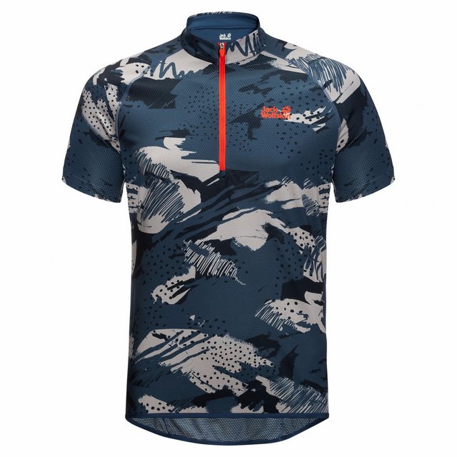 Jack Wolfskin Kurzarmshirt Jack Wolfskin M Tourer Halfzip Print T Herren günstig online kaufen