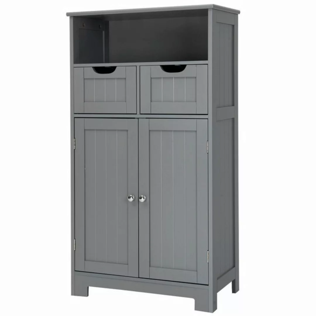 KOMFOTTEU Midischrank Badezimmerschrank 60x30x109cm,mit 2 Schubladen günstig online kaufen