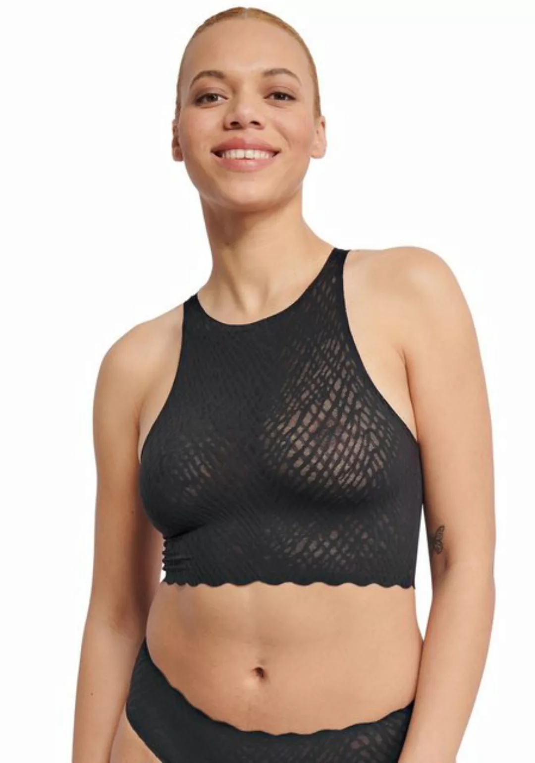 sloggi Crop-Top ZERO Feel Bliss Crop Top nahtlos mit Spitzenoptik günstig online kaufen