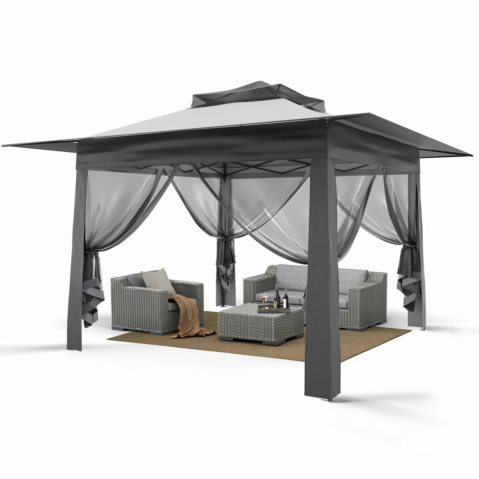 Puluomis Faltpavillon Gartenpavillon Pavillon Faltbar Pop günstig online kaufen