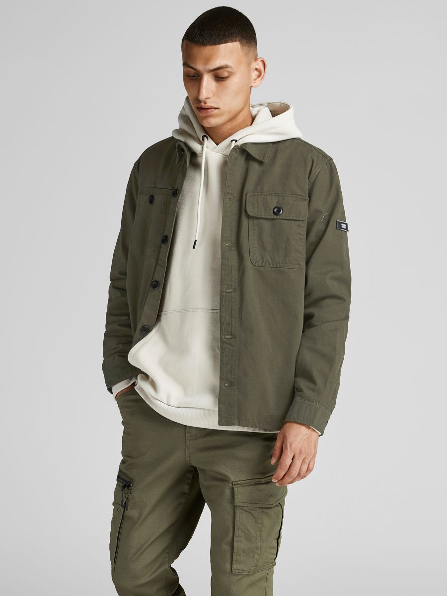 Jack & Jones Ben Classic Overshirt Sn Langarm Hemd S Forest Night günstig online kaufen