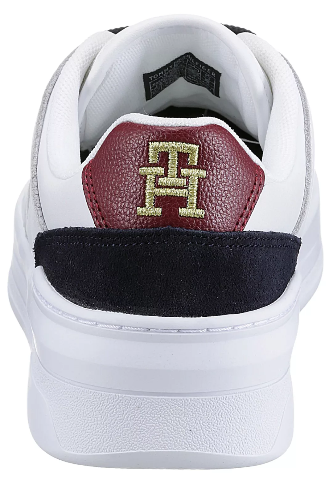 Tommy Hilfiger Plateausneaker "LEATHER BASKET SNEAKER", Logoschriftzug auf günstig online kaufen