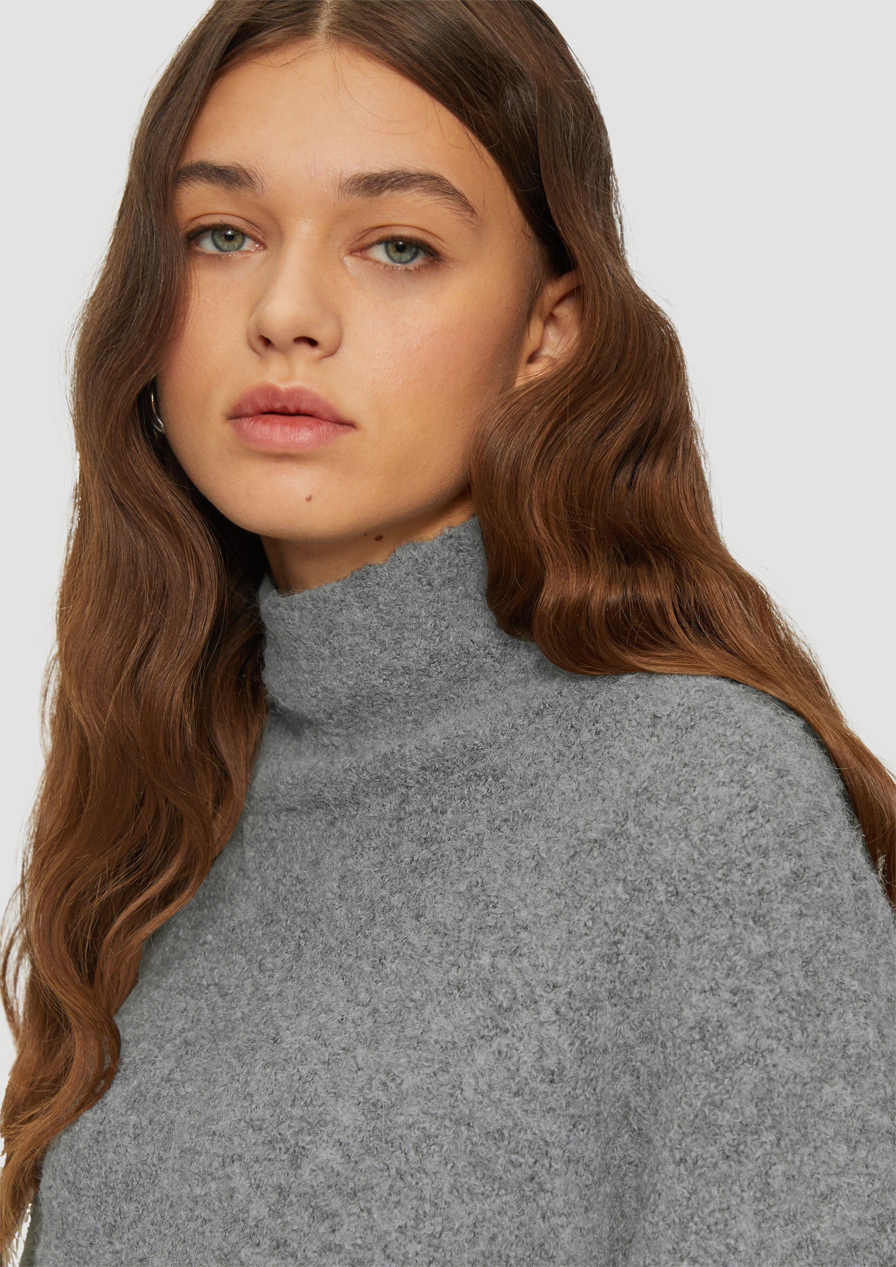 QS Strickpullover Longpullover aus Bouclé - günstig online kaufen
