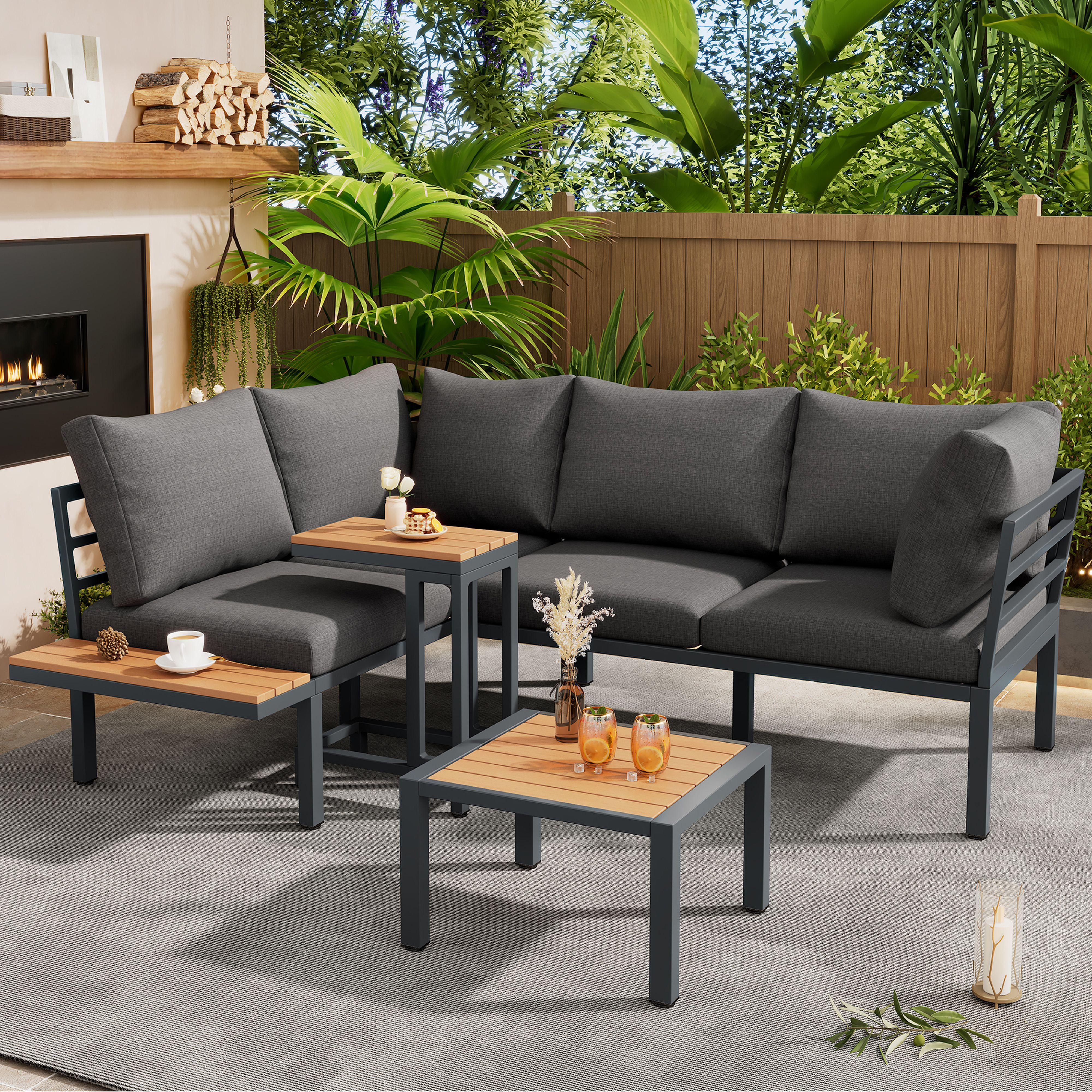 BlingBin Gartenlounge-Set Garten-Lounge-Set, Gartenmöbel Set, Outdoor-Sofa- günstig online kaufen