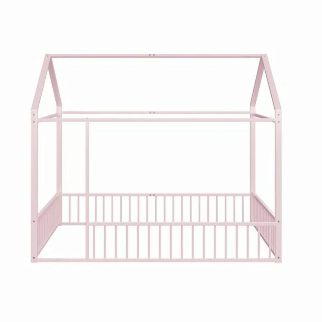 Gotagee Kinderbett Jugendbett 140x200 Hausbett mit Zaun Bettgestell Metallb günstig online kaufen