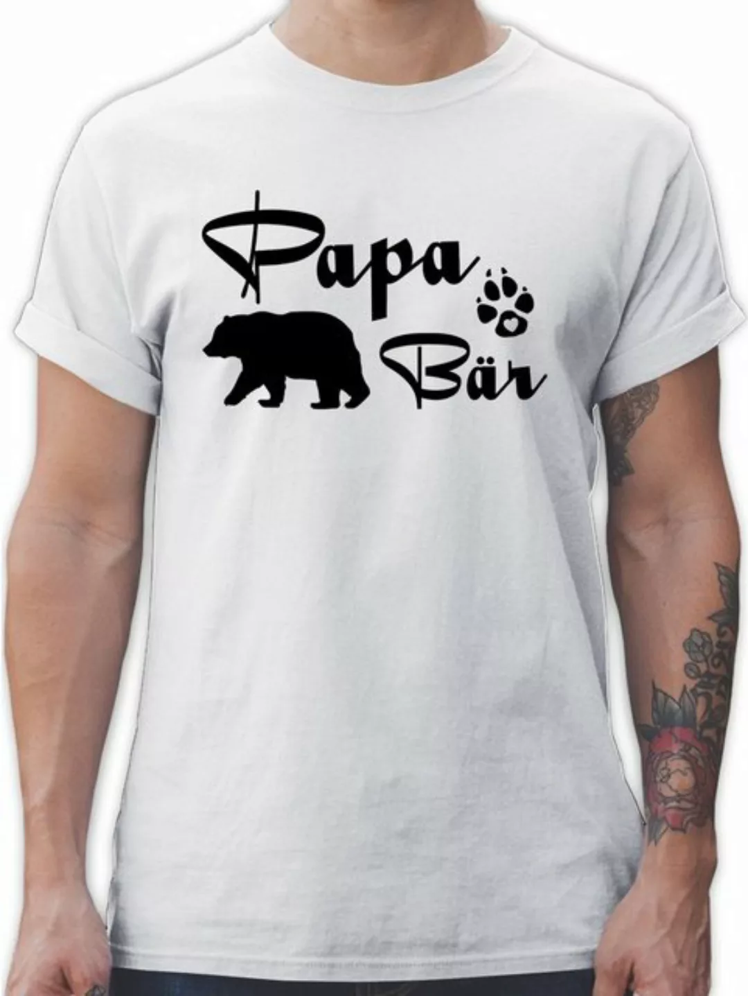Shirtracer T-Shirt Papa Bär Lettering Vatertag Geschenk für Papa günstig online kaufen