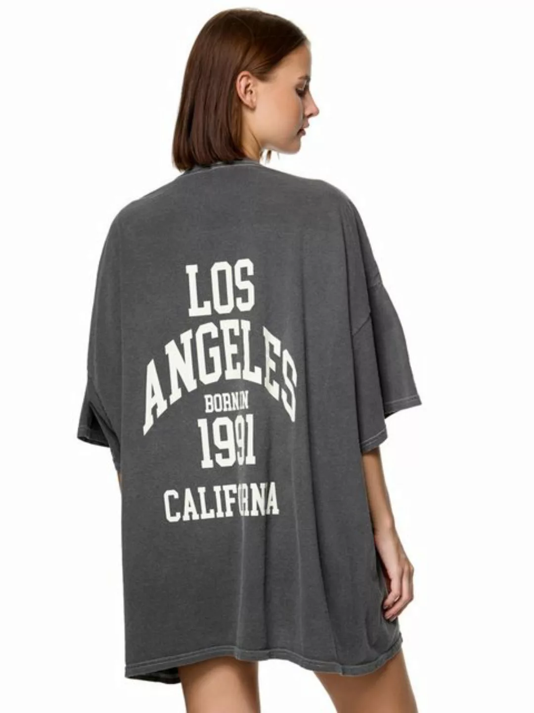 Worldclassca T-Shirt Worldclassca Oversized Print LA LOS ANGELES T-Shirt la günstig online kaufen