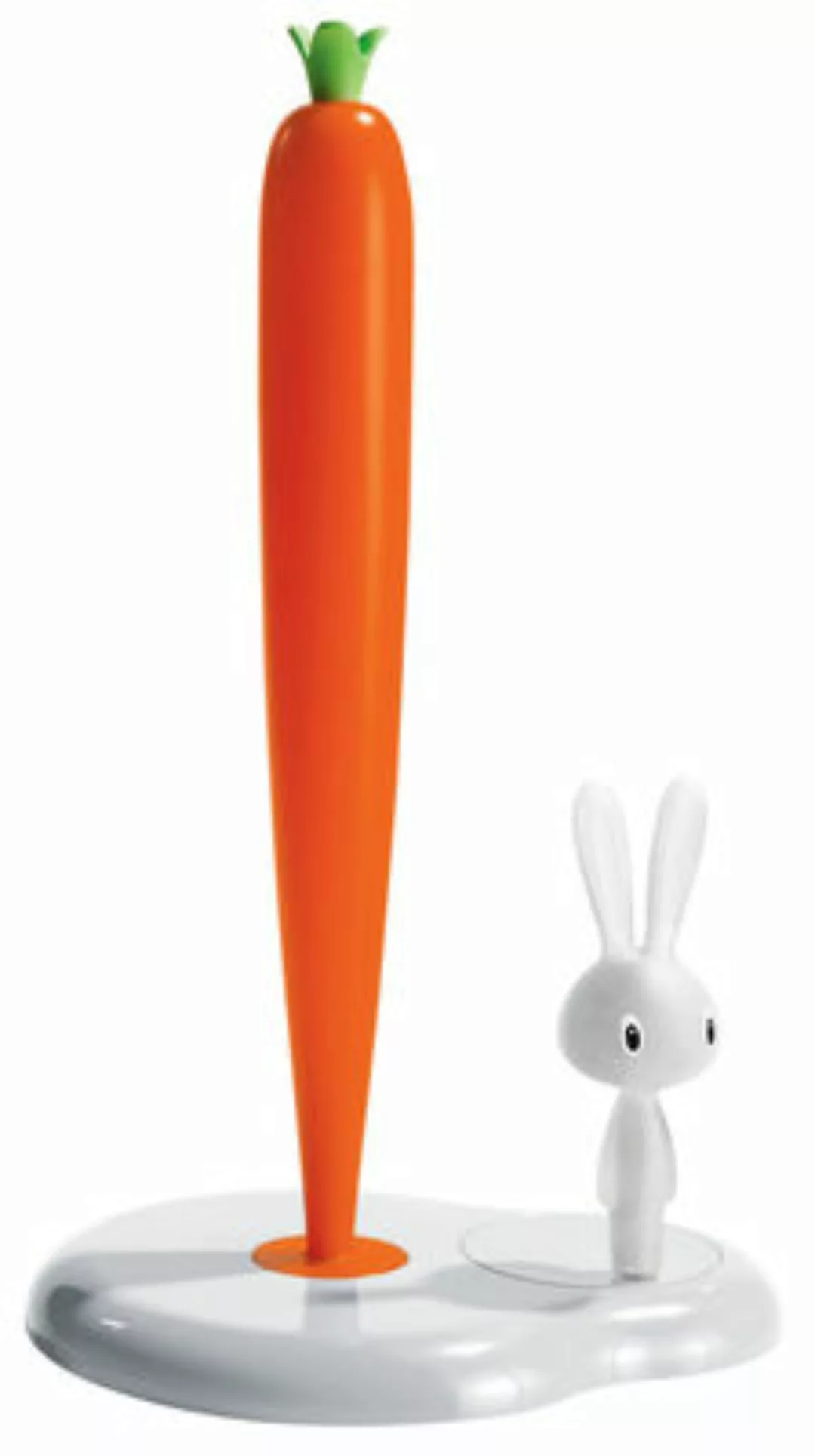 Küchenrolle-Halter Bunny and carrot plastikmaterial weiß - Alessi - Weiß günstig online kaufen