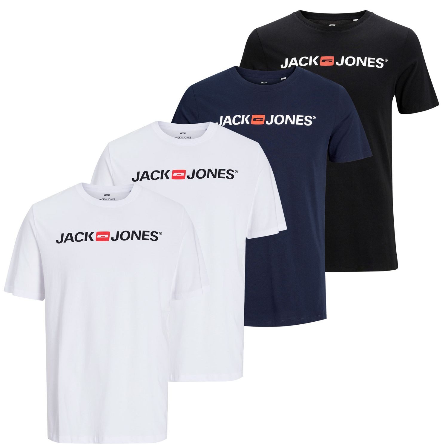 Jack & Jones T-Shirt Basic (4-tlg) günstig online kaufen