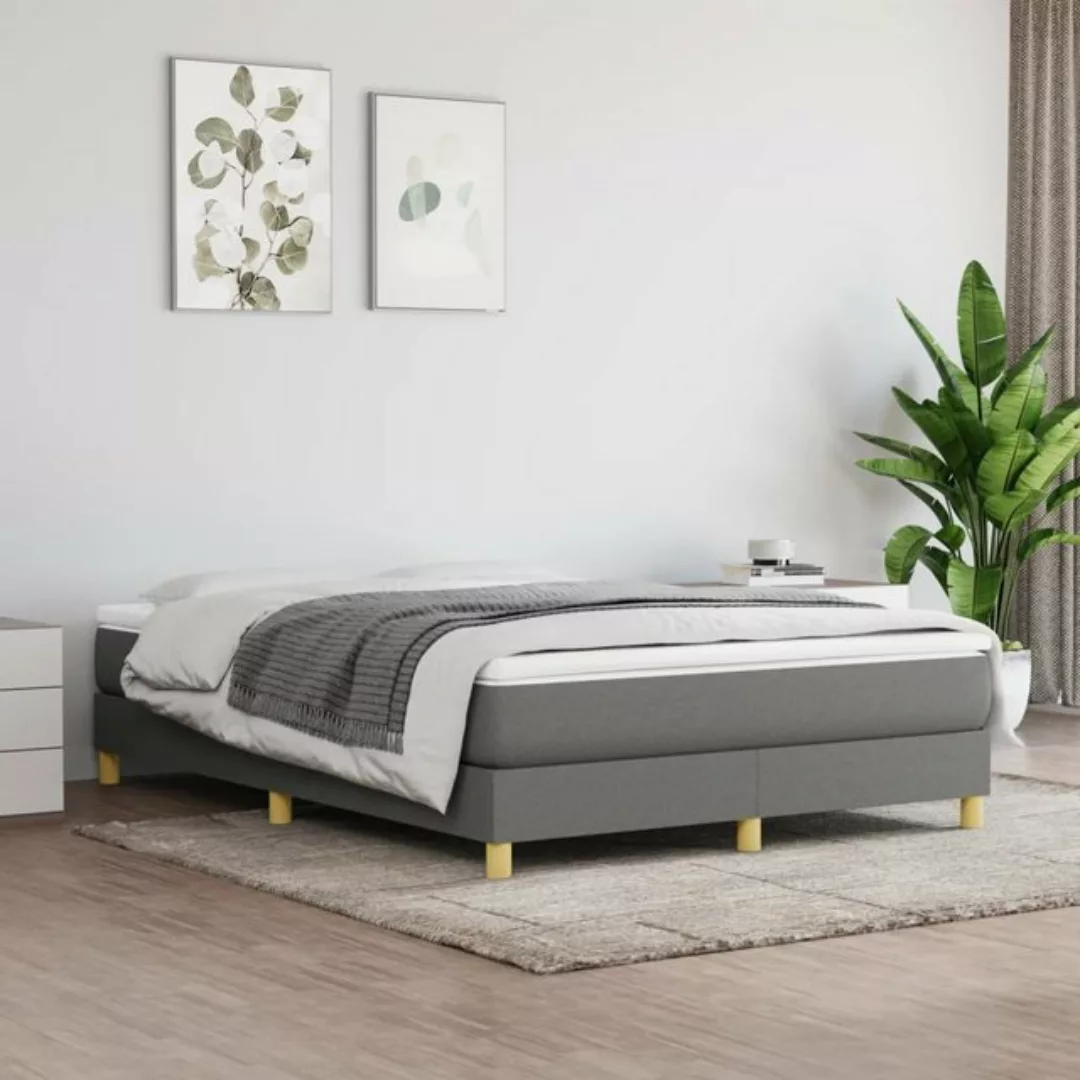 Vidaxl Boxspringbett Dunkelgrau 140x190 Cm Stoff günstig online kaufen