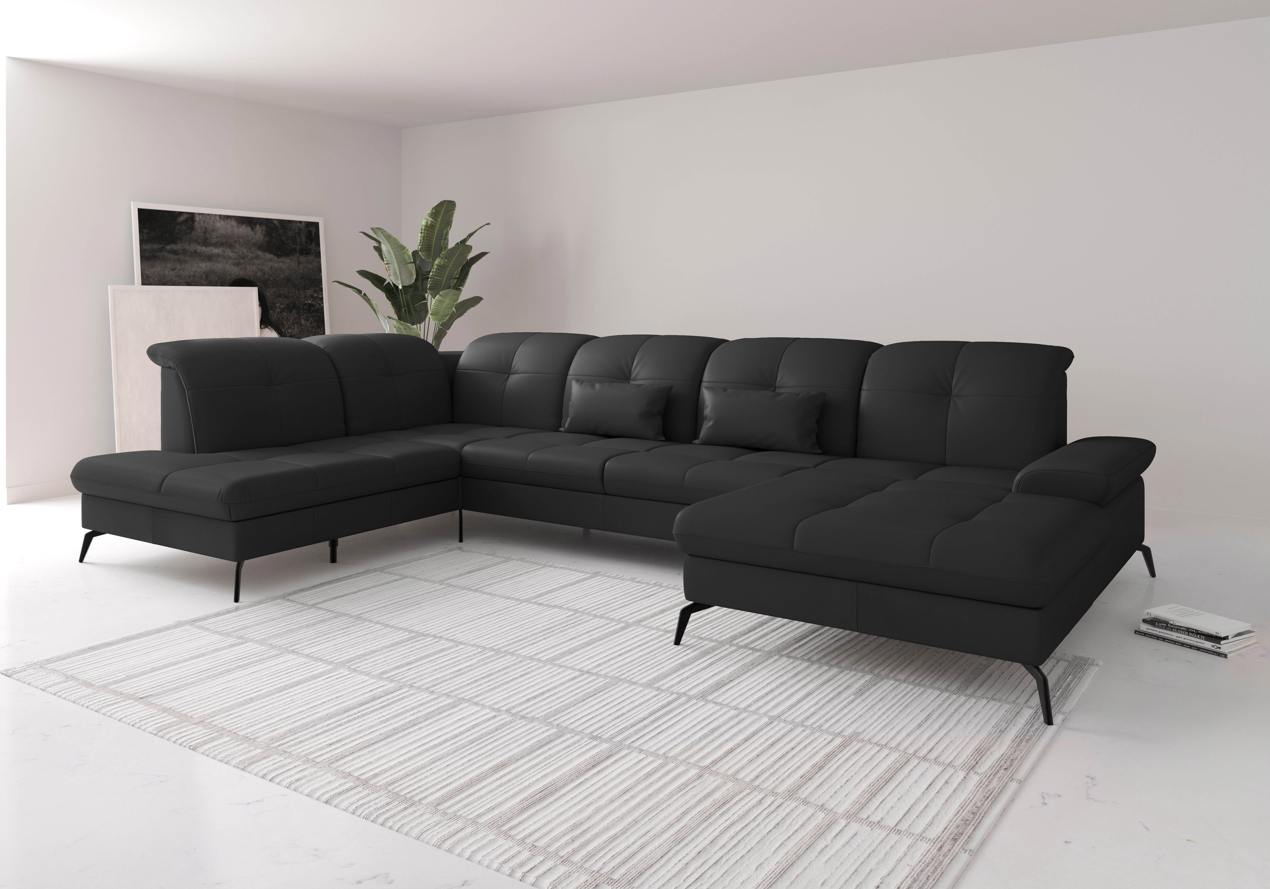 sit&more Wohnlandschaft "Amica, U-Form, inkl. Sitztiefenverstellung und Arm günstig online kaufen