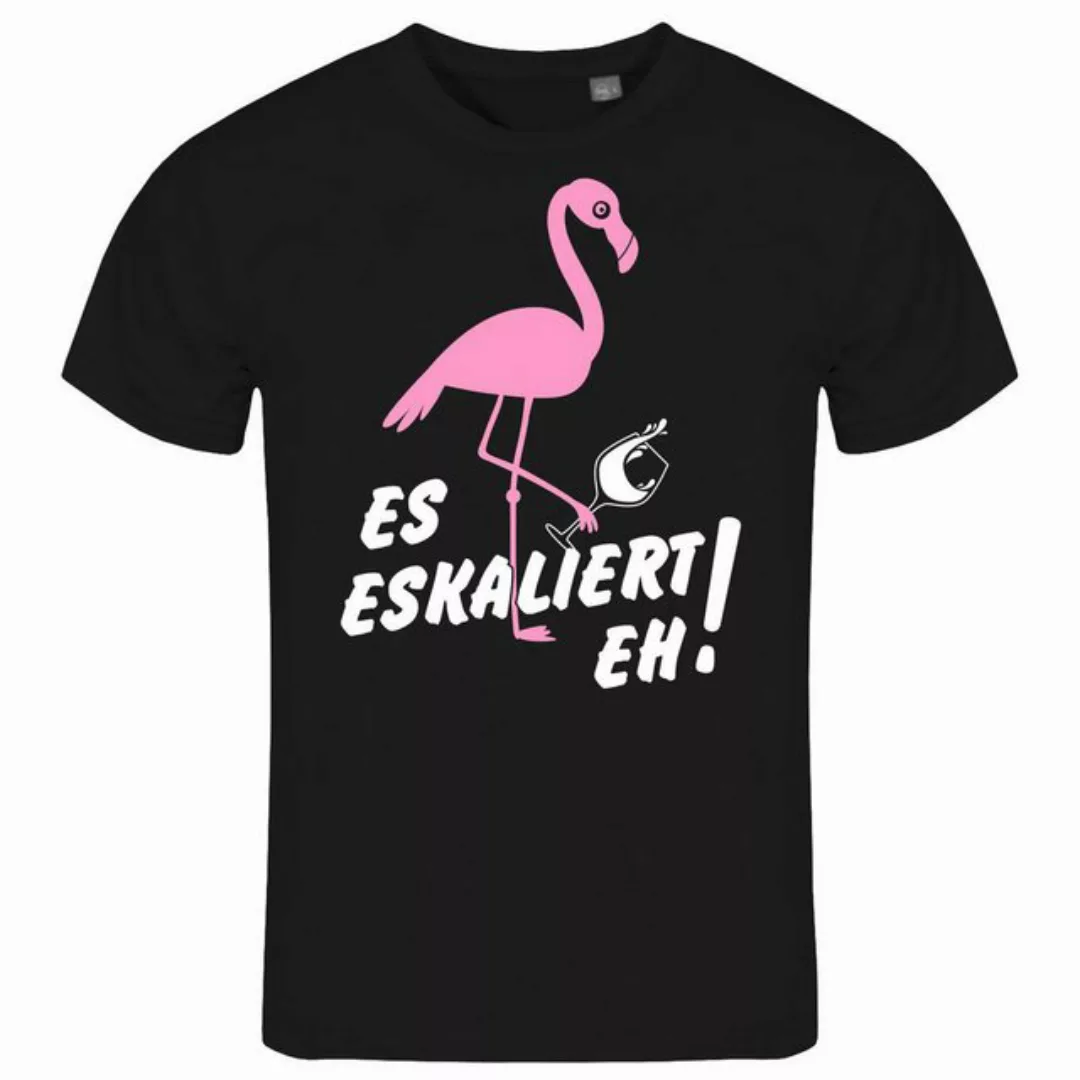 deinshirt Print-Shirt Herren T-Shirt Es eskaliert eh Flamingo Funshirt mit günstig online kaufen