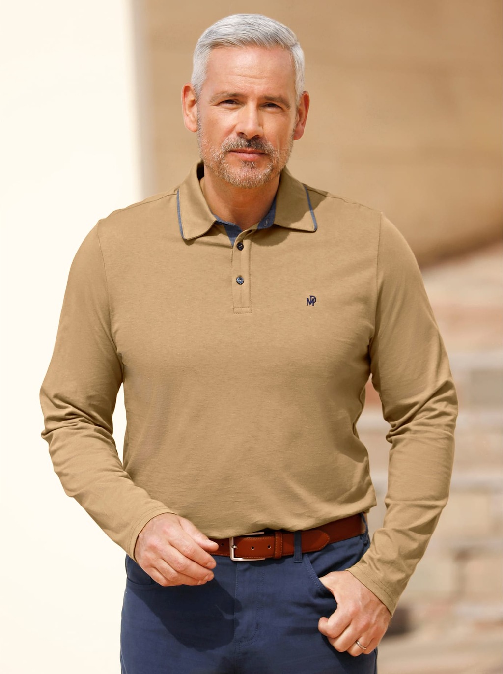Marco Donati Poloshirt "Langarm-Poloshirt", (1 tlg.) günstig online kaufen