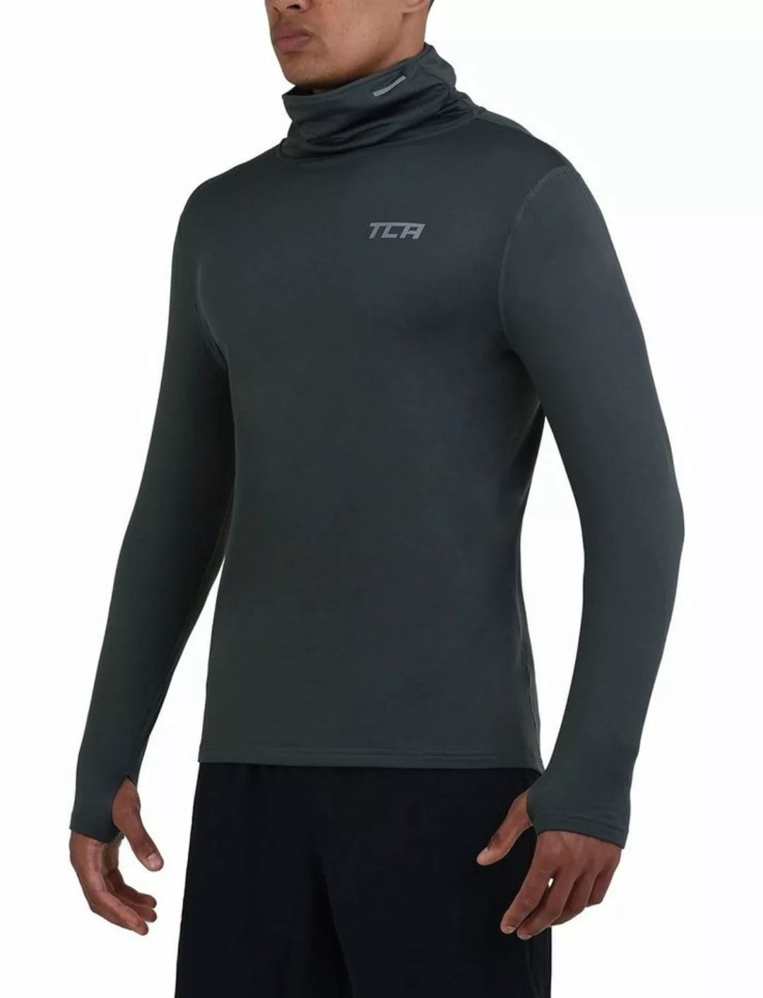 TCA Langarmshirt TCA Herren Thermo Laufshirt Dunkelgrün XXL (1-tlg) günstig online kaufen