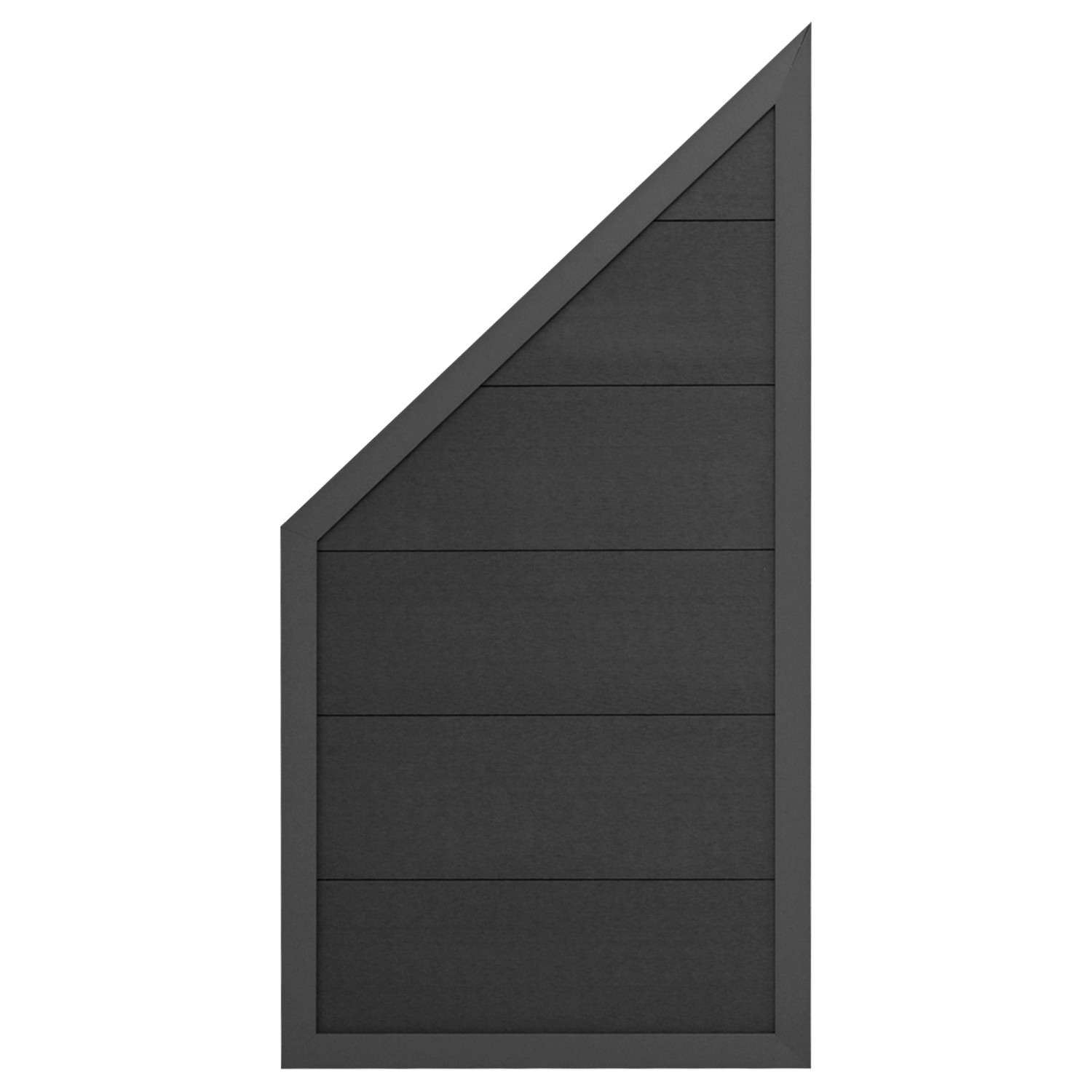 GartenLand WPC Zaun Set Classico ca. 90 x 180/90 cm Sichtschutz Anthrazit m günstig online kaufen