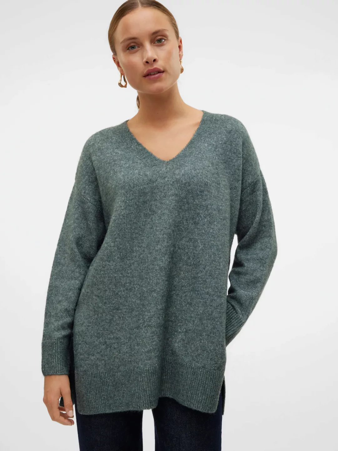 Vero Moda V-Ausschnitt-Pullover VMFILUCA LS V-NECK LONG PULLOVER GA NOOS günstig online kaufen