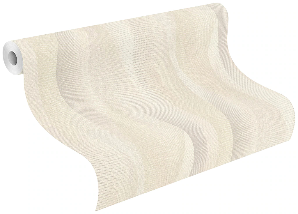 Rasch Vliestapete Tapetenwechsel II 651515 Wellen Beige 10,05 x 0,53 m günstig online kaufen