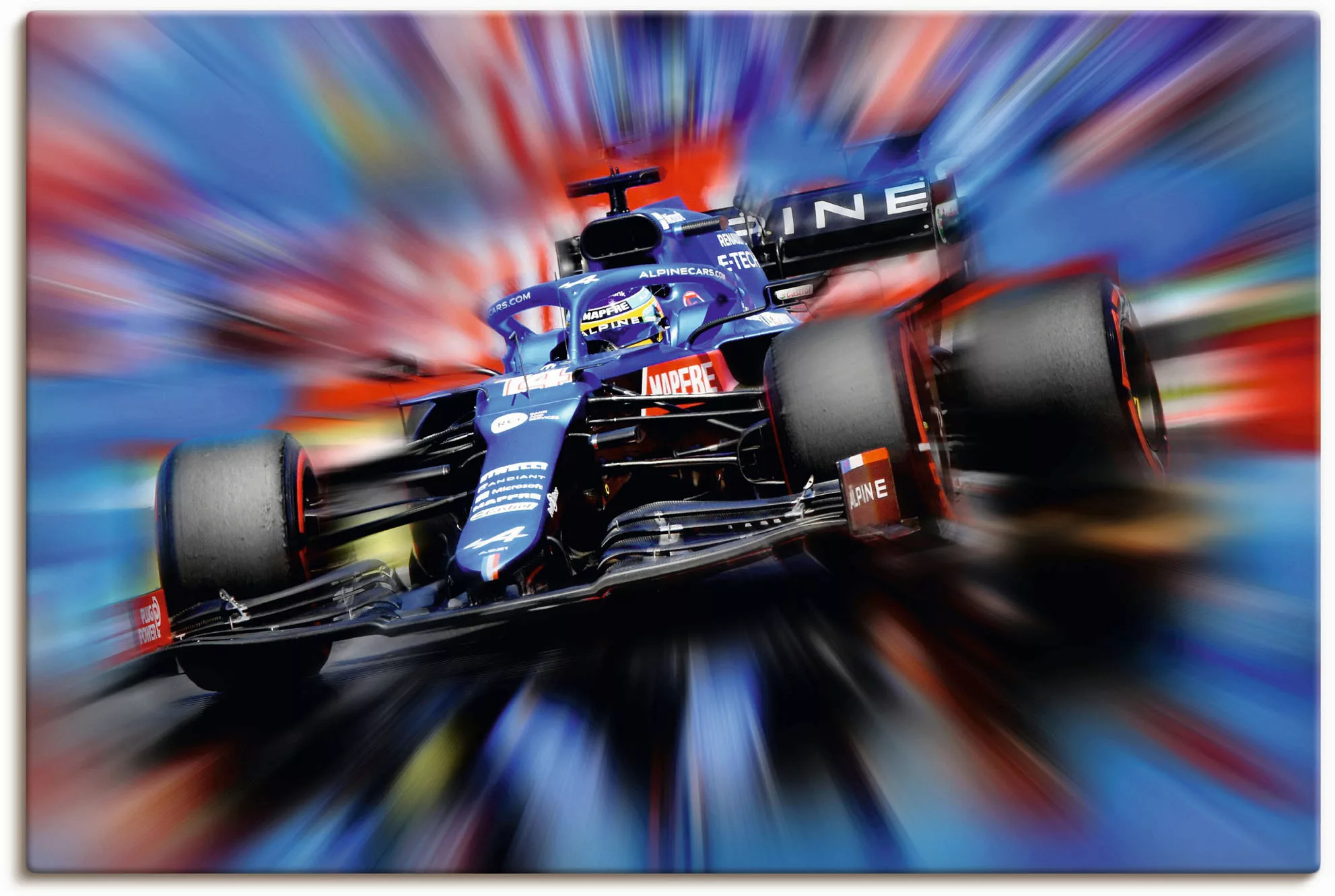 Artland Wandbild "Fernando Alonso - Spanien", Auto, (1 St.), als Leinwandbi günstig online kaufen