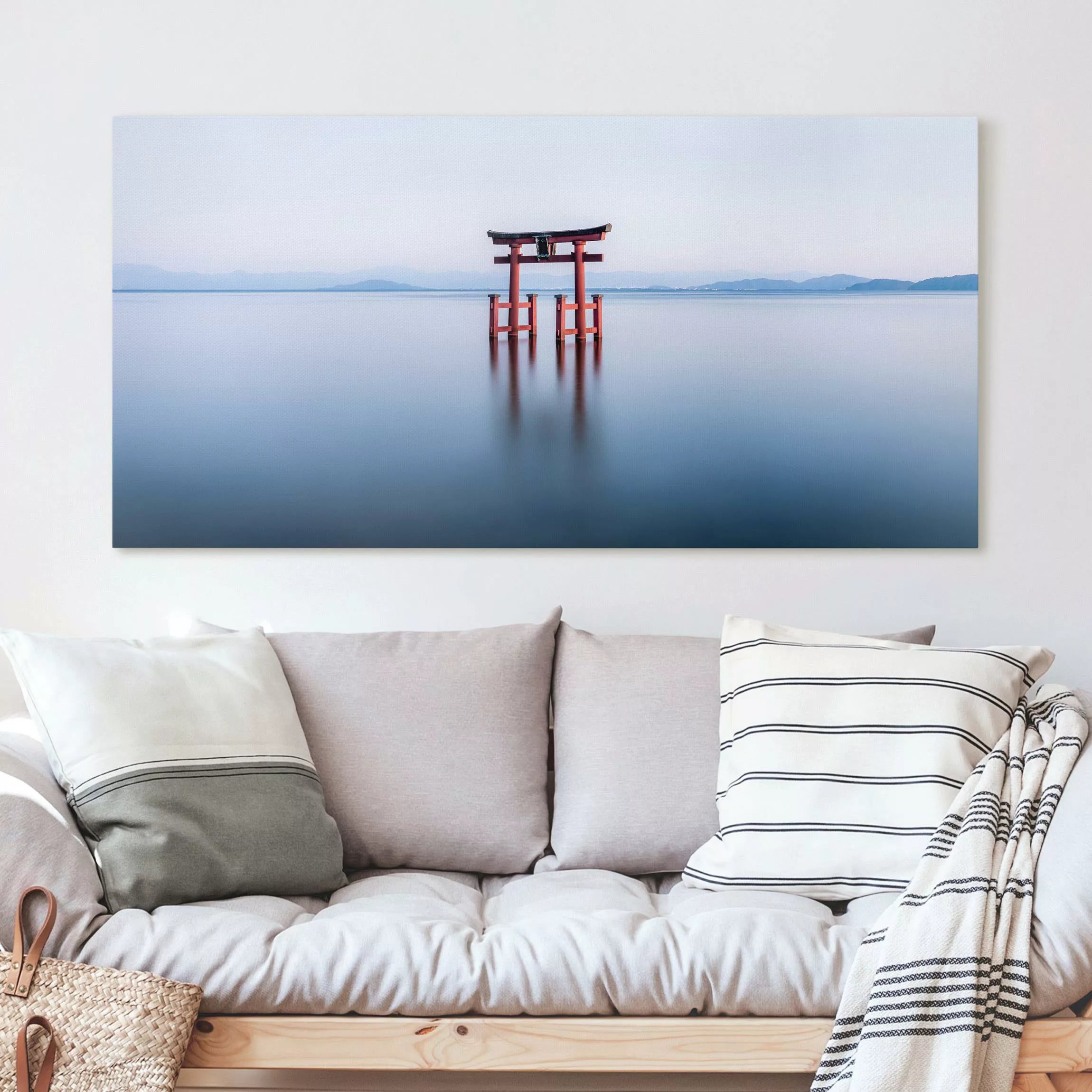 Leinwandbild Torii im Wasser günstig online kaufen