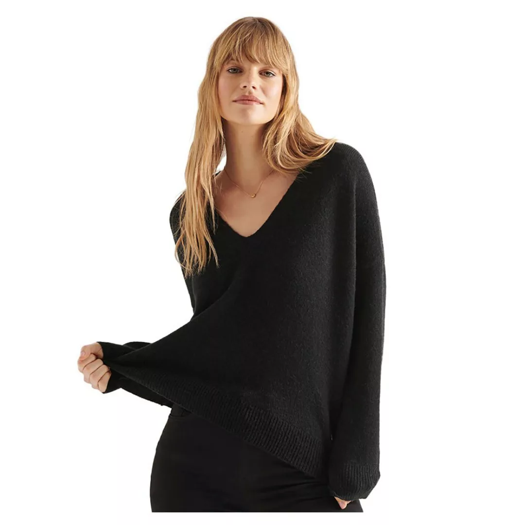 Superdry Studios Slouch Vee Knit Pullover XS Black günstig online kaufen