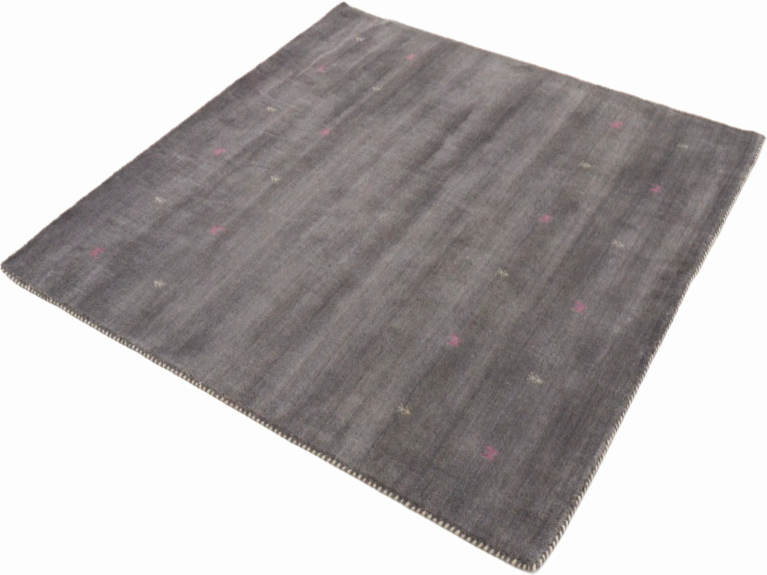 carpetfine Wollteppich Gabbeh-Uni, quadratisch, Höhe: 15 günstig online kaufen
