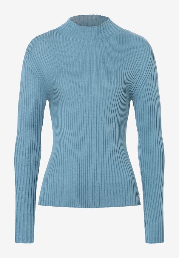 Rippstrick-Pullover, greyblue, Herbst-Kollektion günstig online kaufen