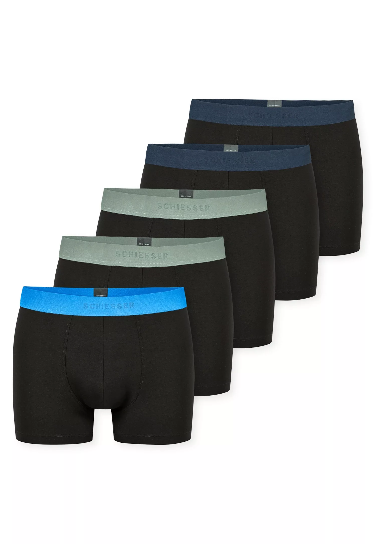 Schiesser Boxershorts ""95/5"", (5er Pack), farblich abgesetzter, sportlich günstig online kaufen