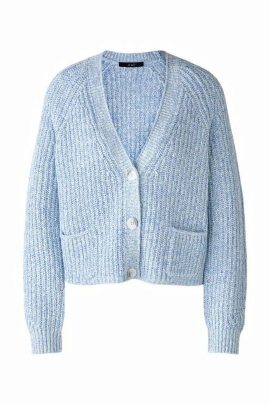 Oui Strickjacke LAFONYA, lt blue white günstig online kaufen