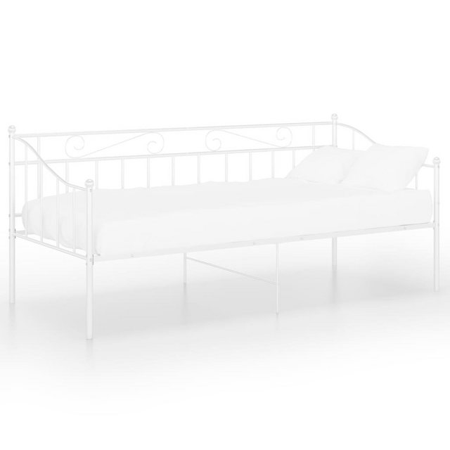 furnicato Bettgestell Schlafsofa Weiß Metall 90x200 cm (1-tlg) günstig online kaufen