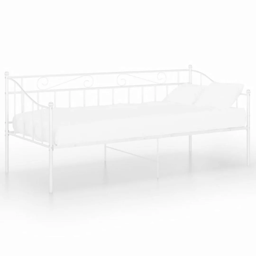 furnicato Bettgestell Schlafsofa Weiß Metall 90x200 cm (1-tlg) günstig online kaufen