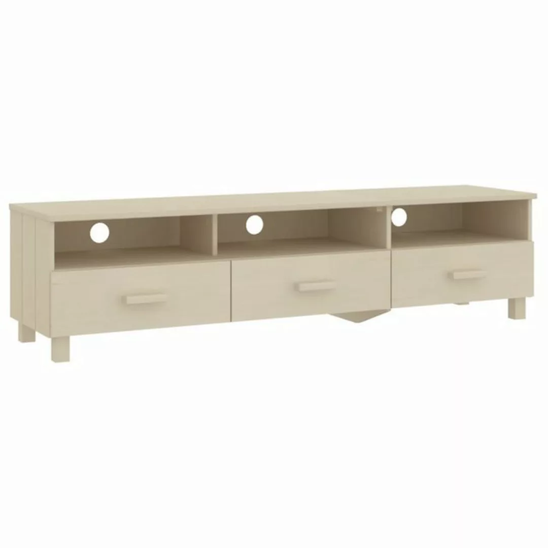 vidaXL TV-Schrank TV-Schrank Hellgrau 158x40x40 cm Massivholz Kiefer Lowboa günstig online kaufen