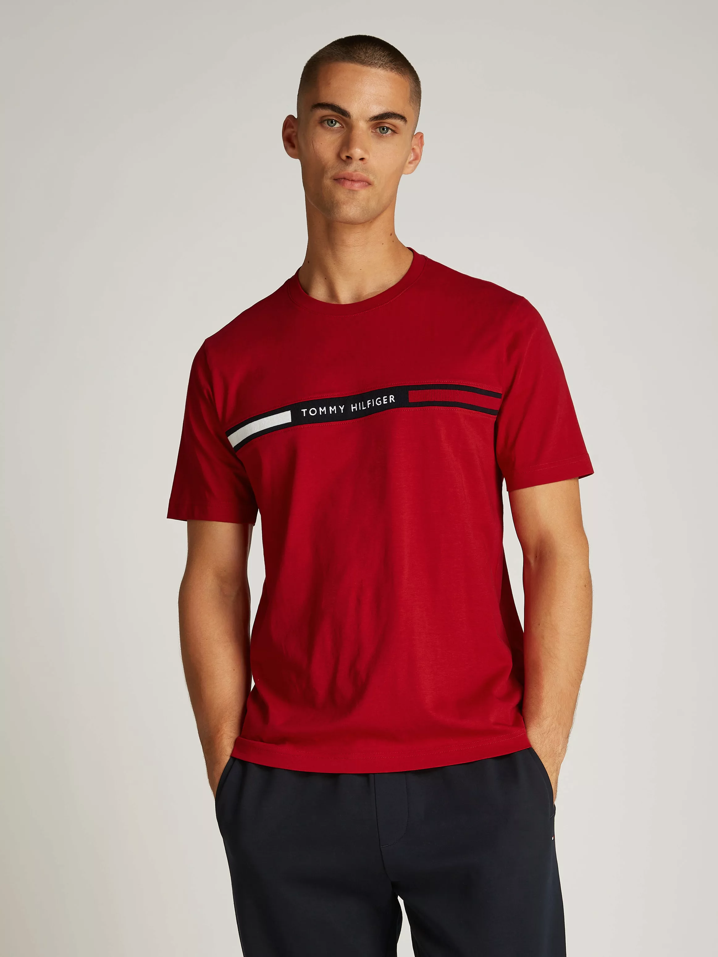 Tommy Hilfiger T-Shirt "HILFIGER CHEST INSERT TEE" günstig online kaufen