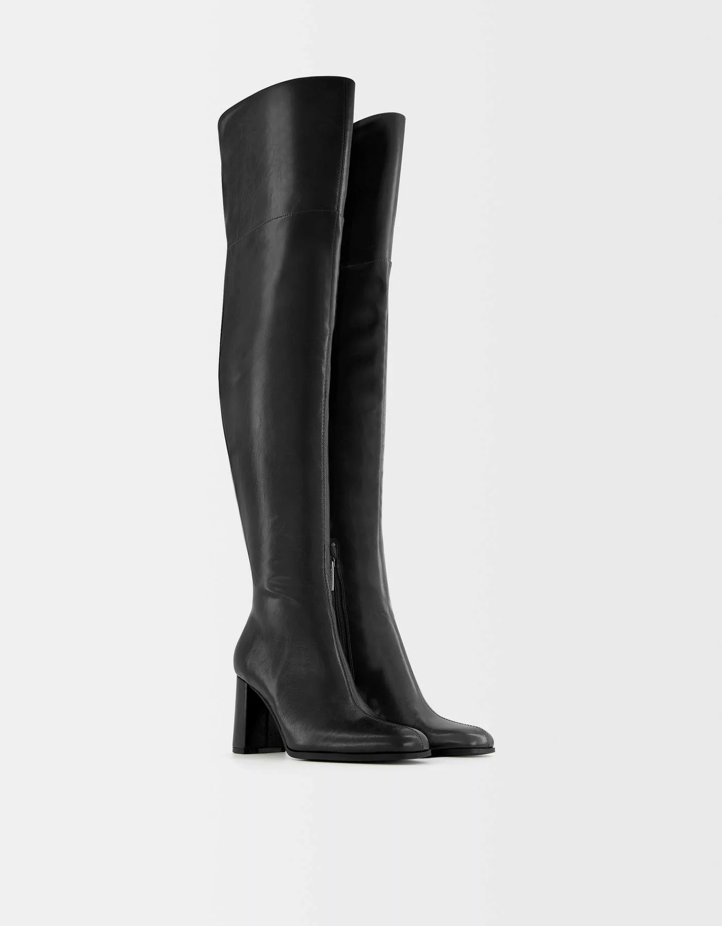 Bershka Absatzstiefel Mit Xl-Schaft Damen 36 Schwarz günstig online kaufen