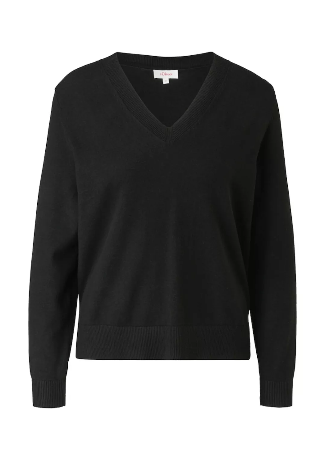 s.Oliver V-Ausschnitt-Pullover, im legeren Look günstig online kaufen