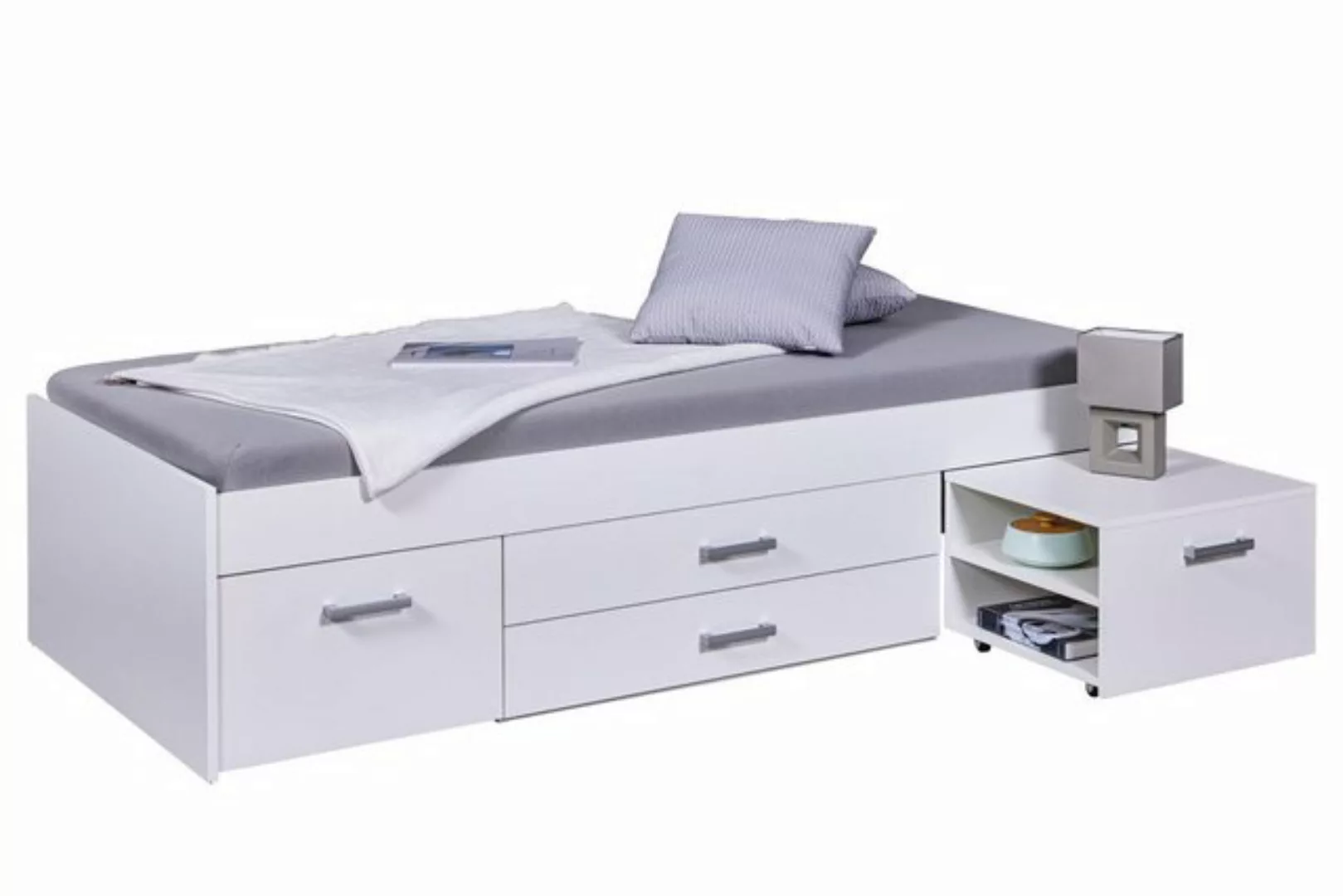 Inter Link Funktionsbett Ranya 90x200, mit Nachttisch auf Rollen, 2 Schubla günstig online kaufen