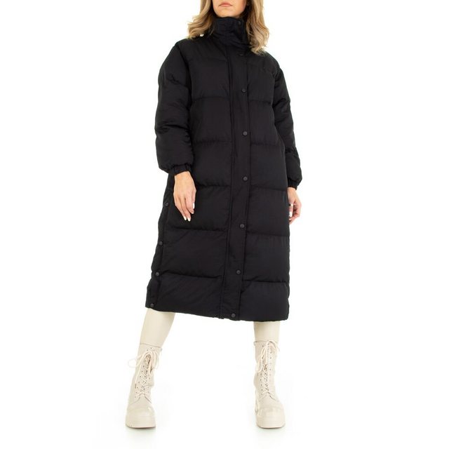 Ital-Design Wintermantel Damen Freizeit Gefüttert Mantel in Schwarz günstig online kaufen