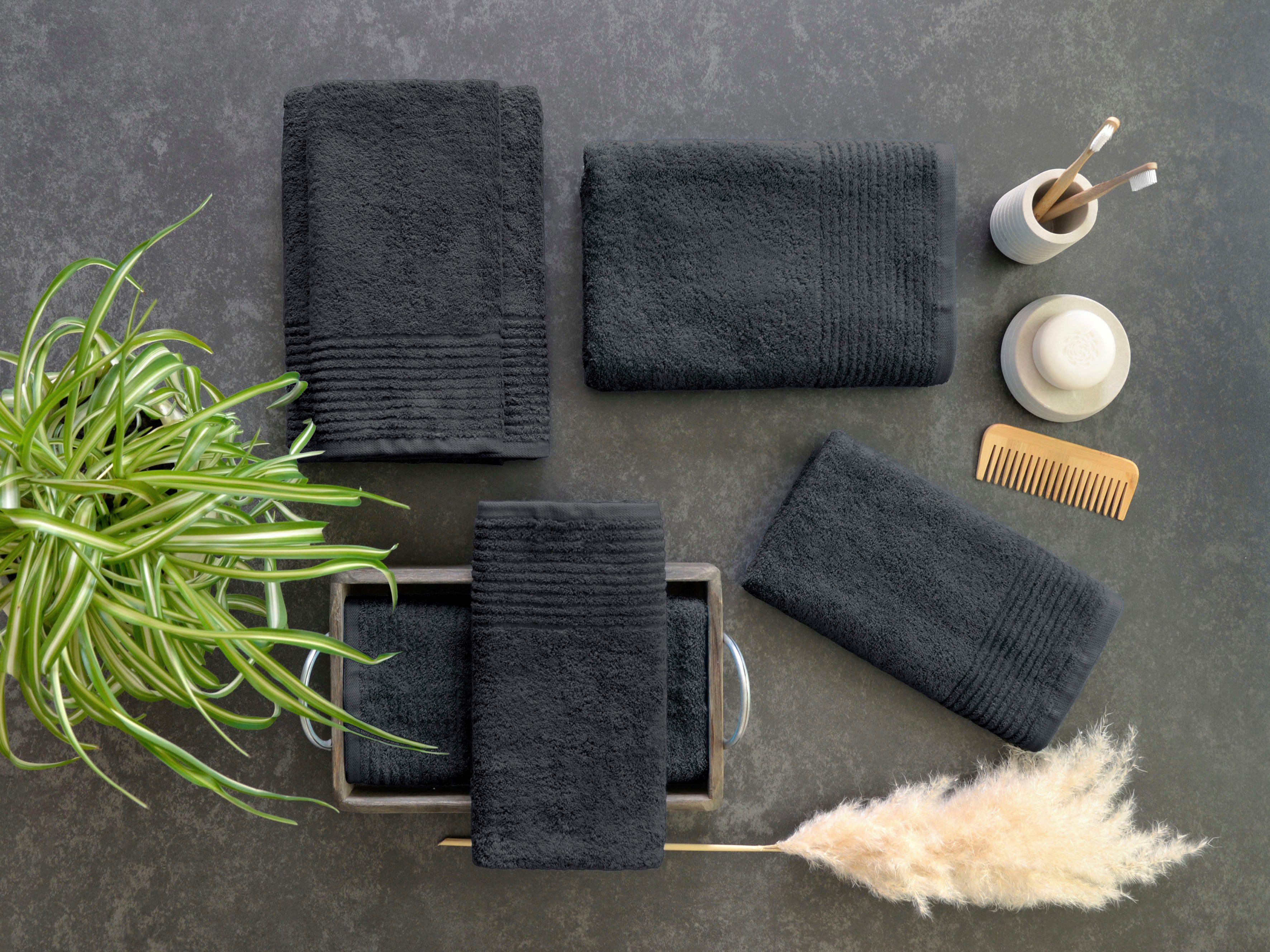 Dyckhoff Handtuch Set »Brillant«, Set, 6 tlg., Walkfrottee, mit Streifenbor günstig online kaufen