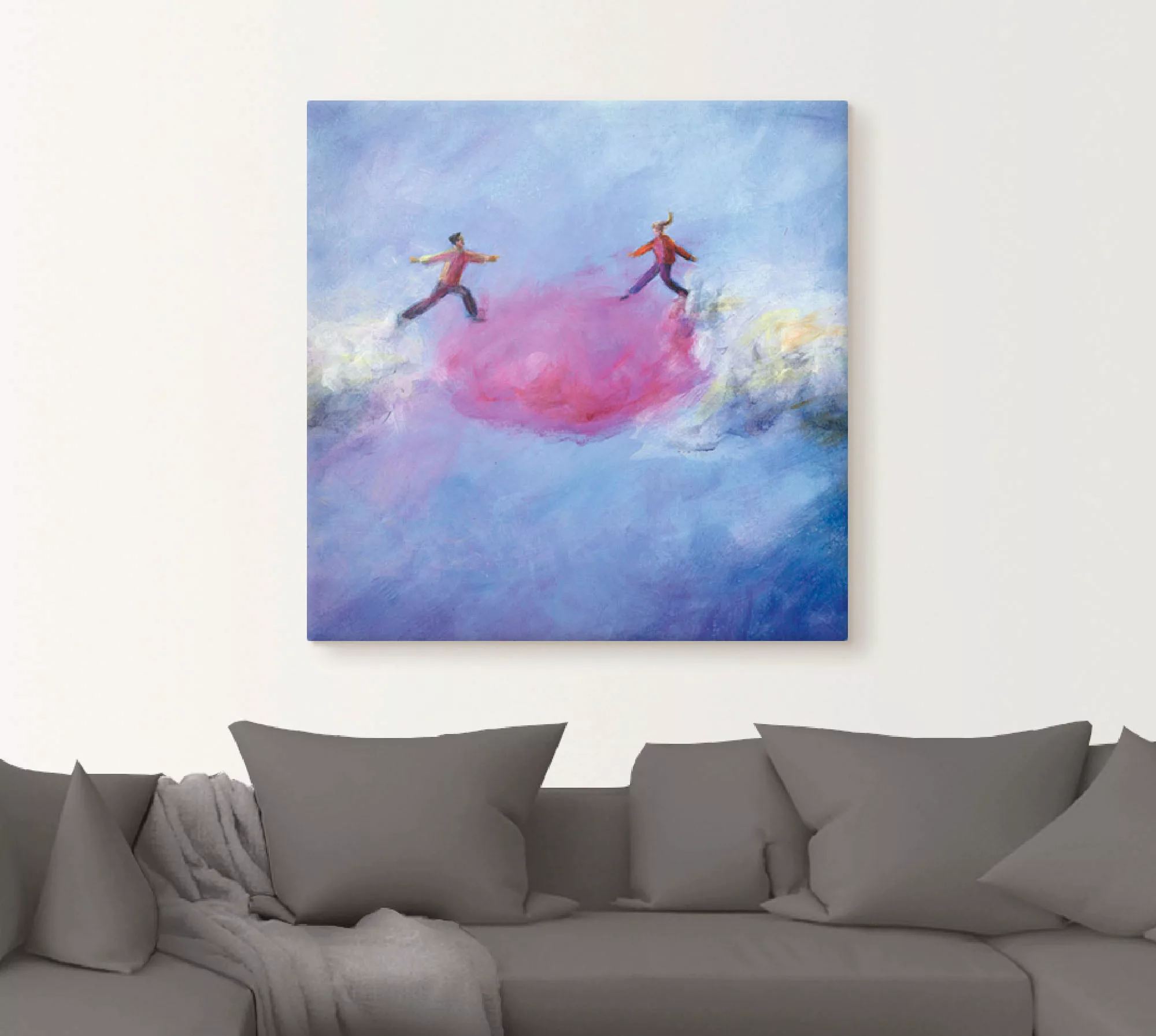 Artland Leinwandbild "Rosarote Wolke 2", Paar, (1 St.), auf Keilrahmen gesp günstig online kaufen