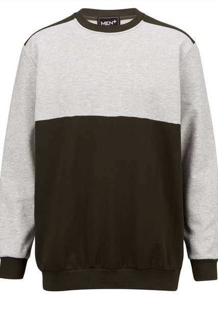 Men Plus Sweatshirt Men+ Sweatshirt zweifarbig bis 72/74 günstig online kaufen