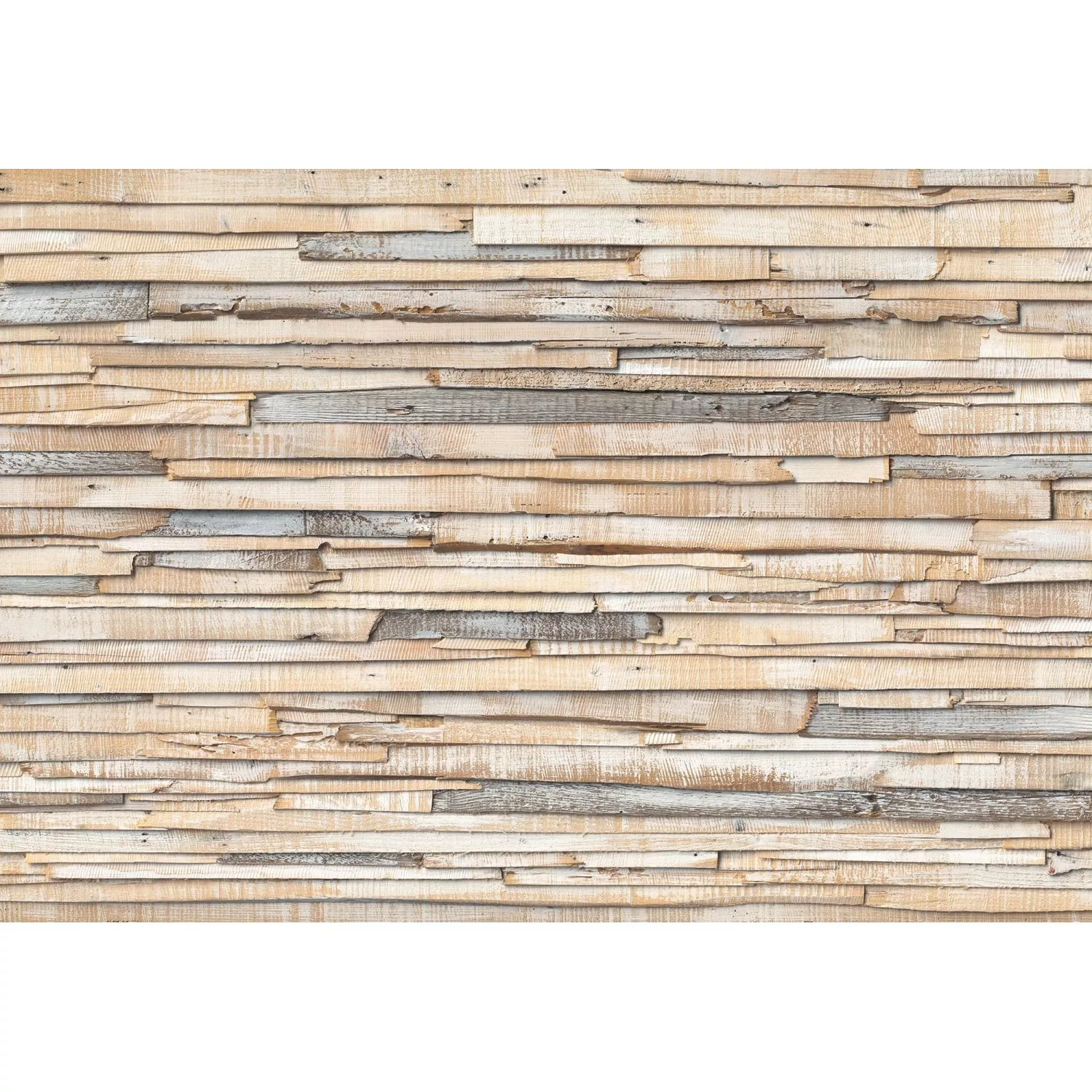 Komar Fototapete Whitewashed Wood Beige 368 x 254 cm 611022 günstig online kaufen