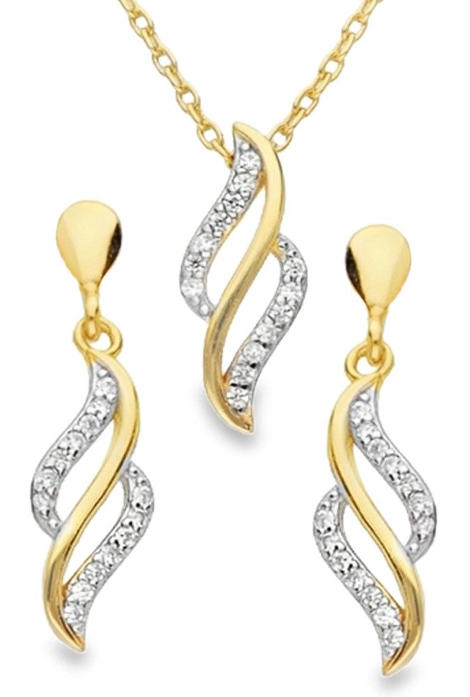 Limana Schmuckset 925 Silber gold vergoldet günstig online kaufen