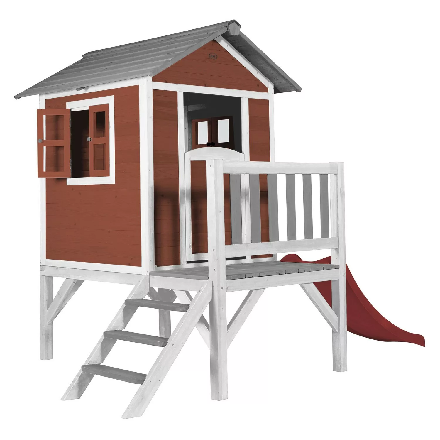 AXI Spielhaus Lodge XL rot B/H/T: ca. 240x189x167 cm günstig online kaufen