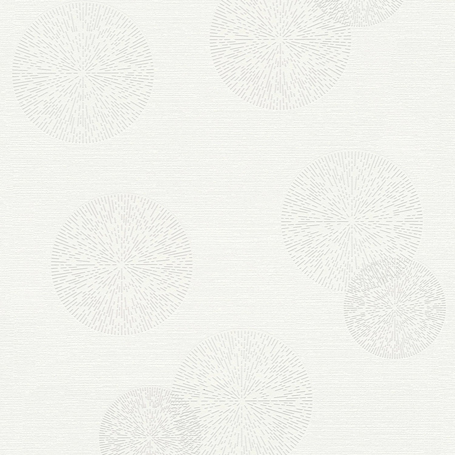 Bricoflor Kreis Tapete in Weiß Moderne Mustertapete mit Blüten Abstrakt für günstig online kaufen