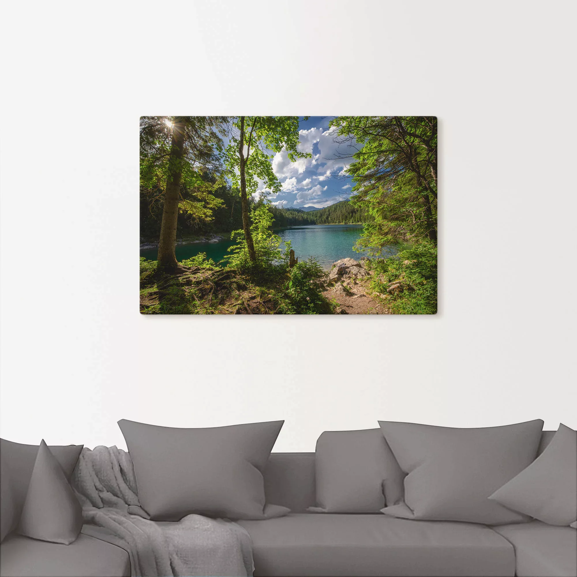 Artland Wandbild "Eibsee", Gewässer, (1 St.), als Alubild, Outdoorbild, Lei günstig online kaufen