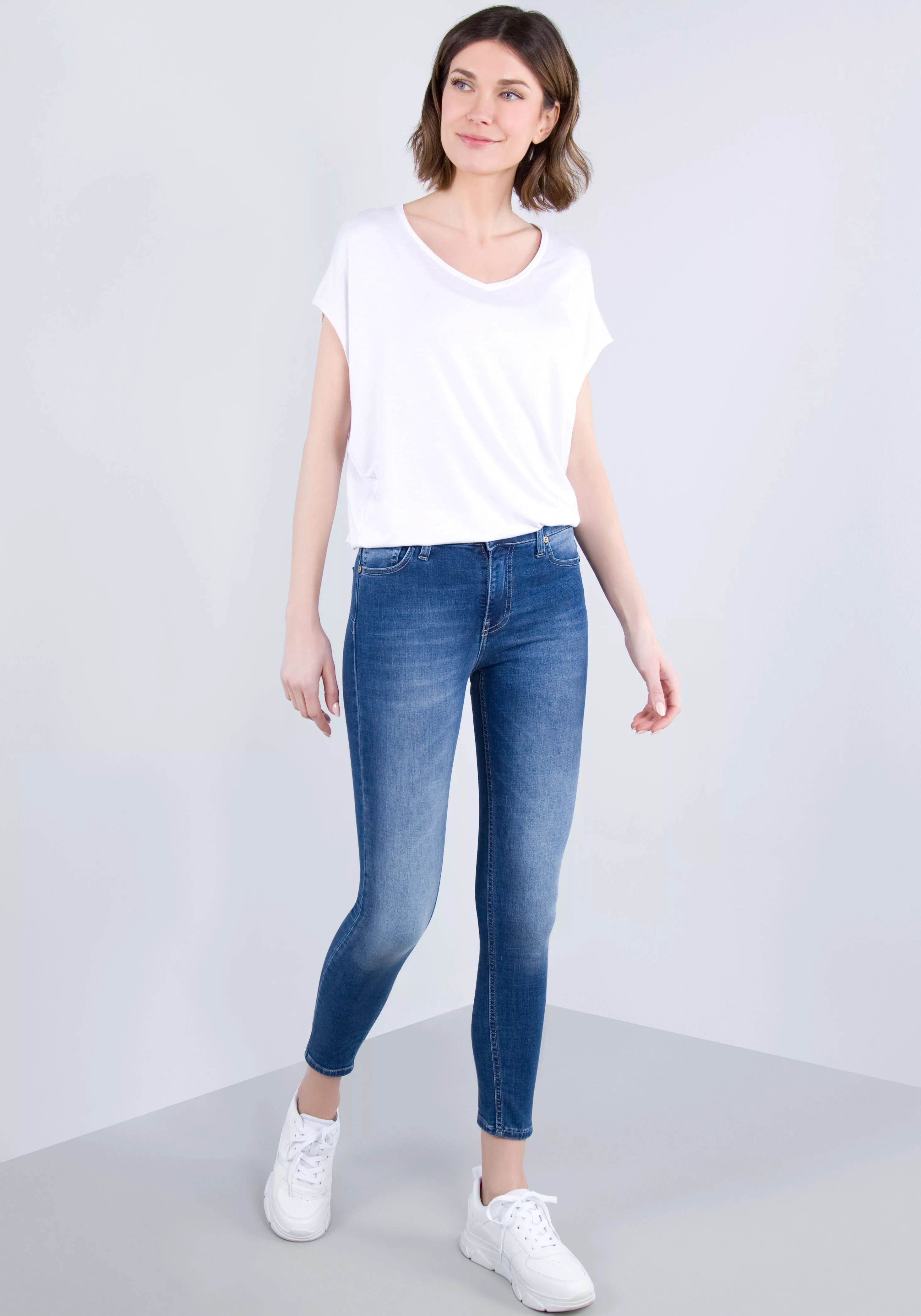 Please Jeans Skinny-fit-Jeans "verkürzte Skinny Denim Superstretch" günstig online kaufen