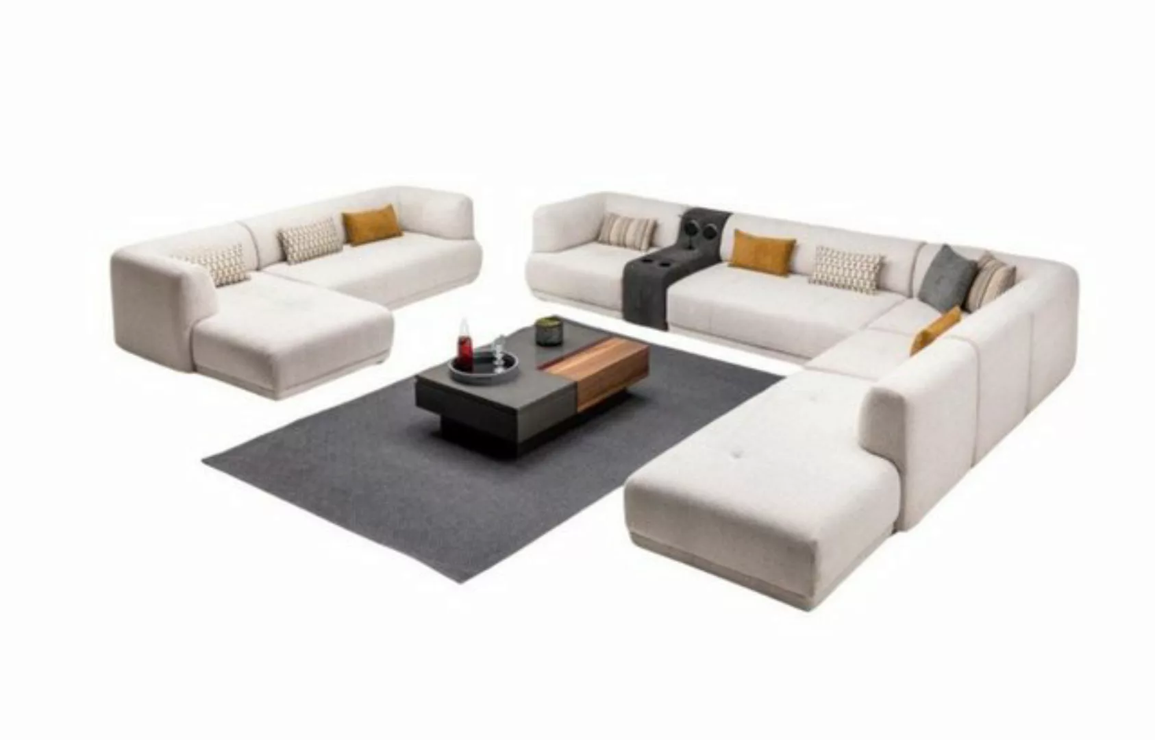 JVmoebel Ecksofa Eckgarnitur Wohnlandschaft Große Sofas L form Polstersofa günstig online kaufen